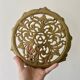 Vintage gilded brass trivet