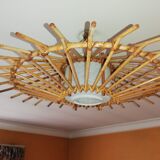 Vintage wicker pendant lamp