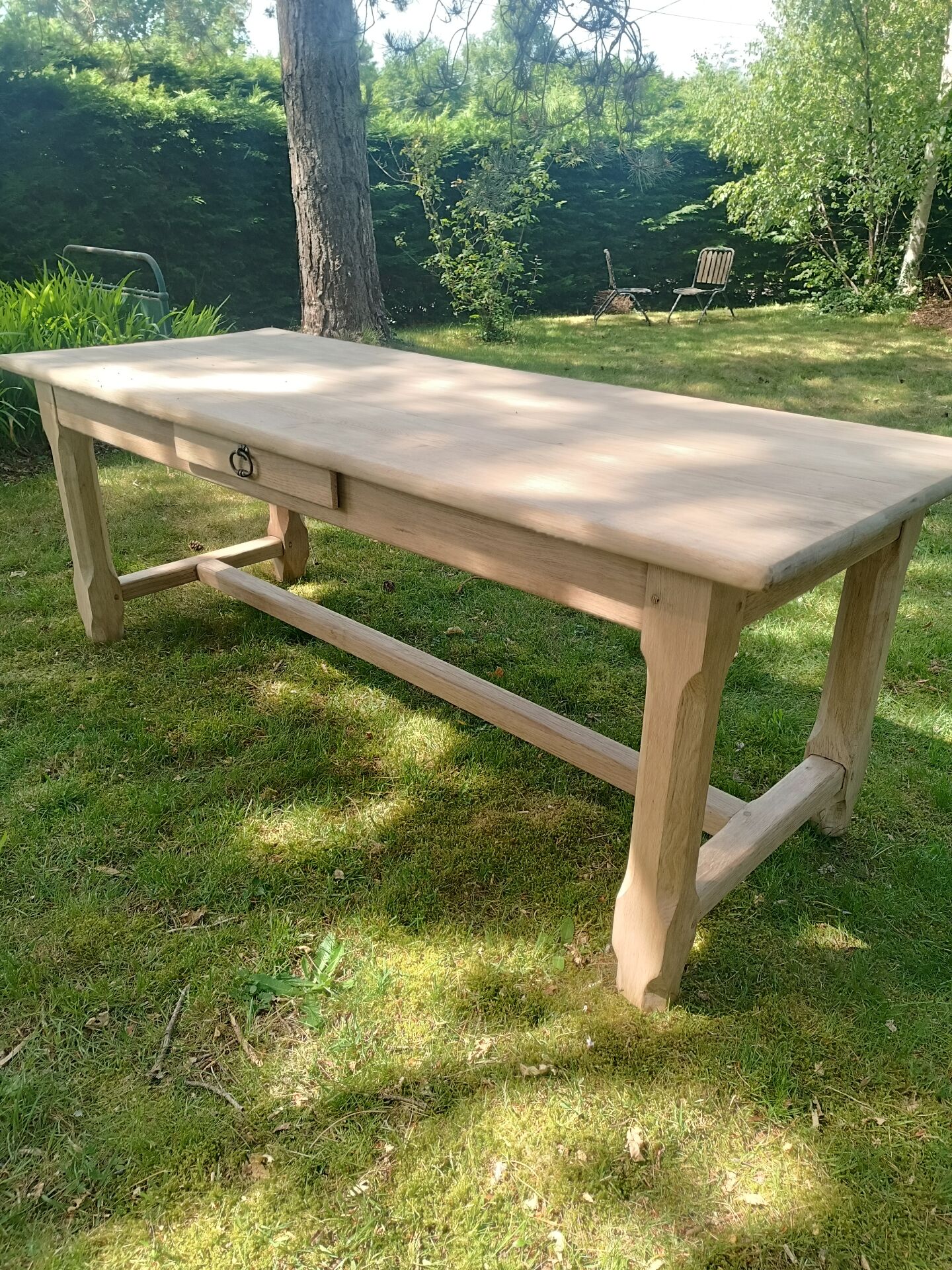 Renovated solid oak farmhouse table