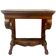 Console inlaid with black marble and lion's paw legs.
