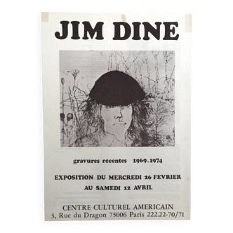 Affiche originale de Jim Dine Centre culturel américain 1975