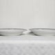 Pair of decorative deep plates with rooster design, St Amand vintage