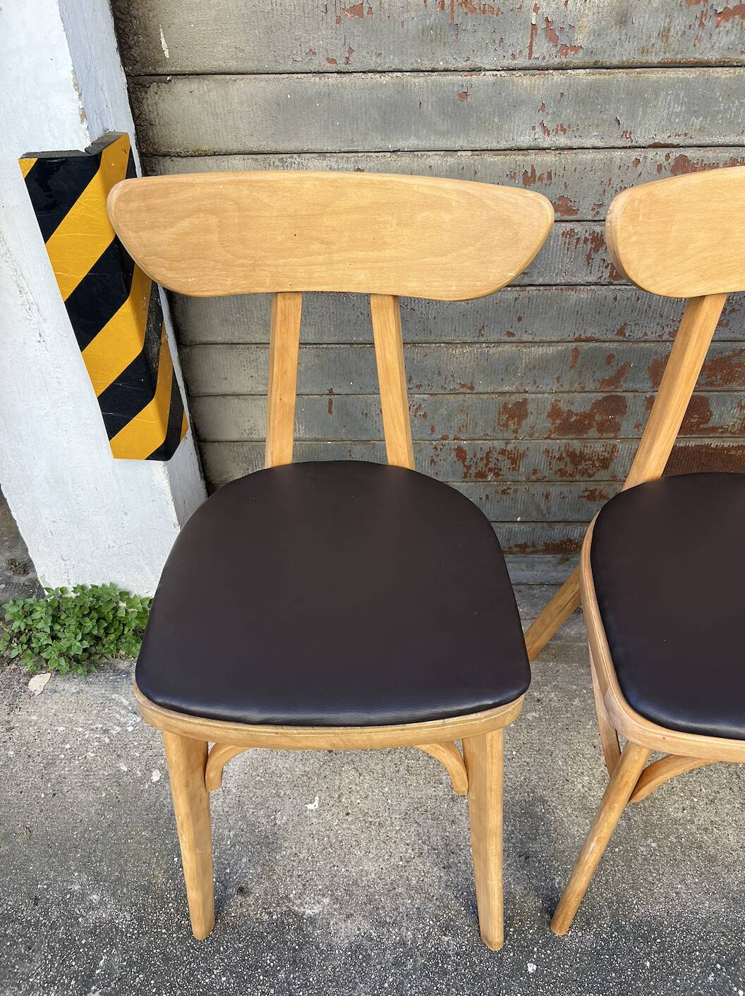 (Lot) 5 chaises modèle Banane estampillées Lutherma (Restaurées)