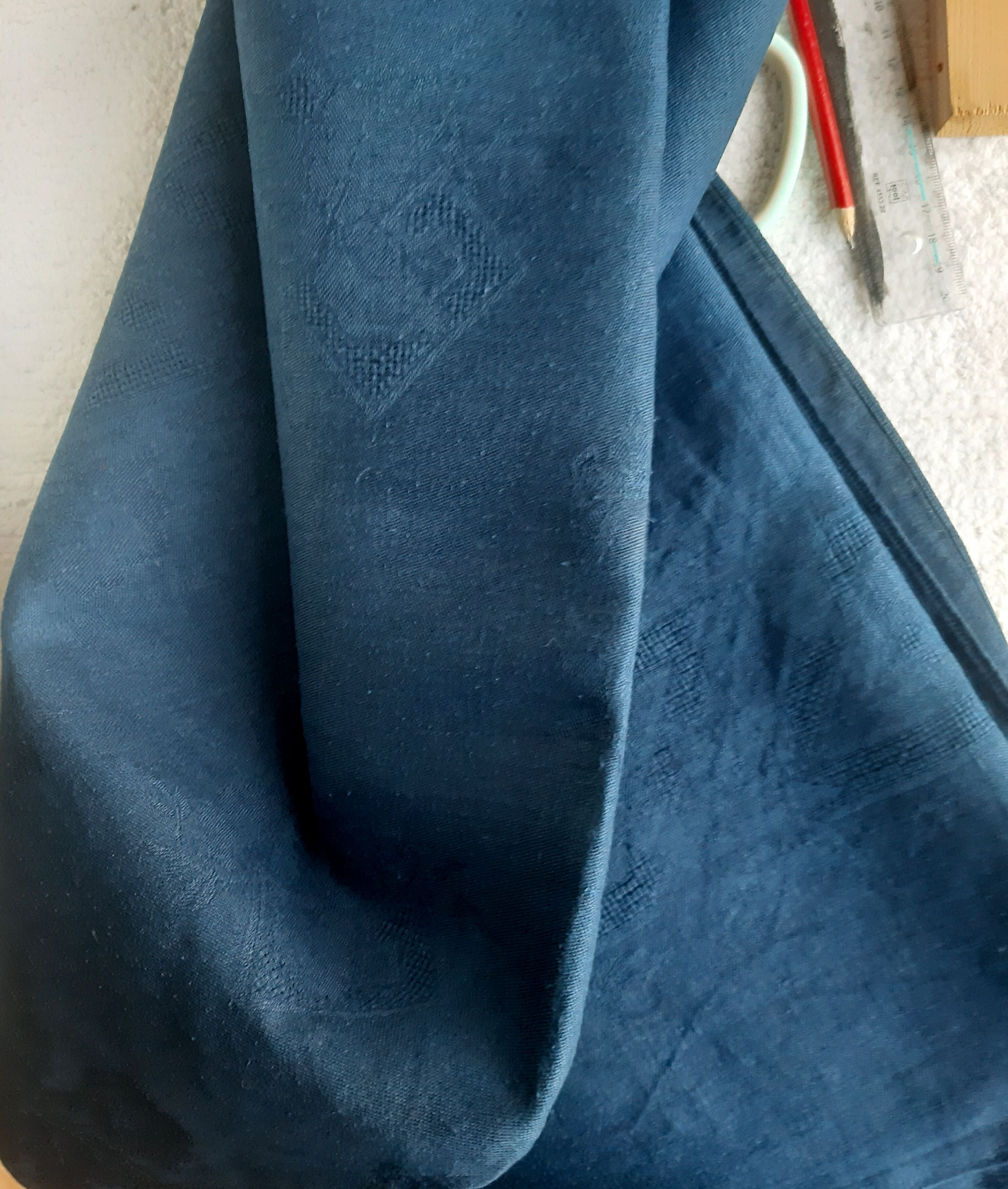 Old linen tablecloth