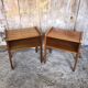 Pair of scandinavian vintage wood bedside tables