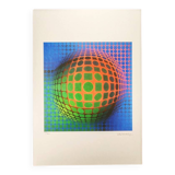 1970s Victor Vasarely Limited numbered Edition Lithograph.