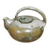 Enamelled ceramic teapot signed Rouart