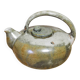 Enamelled ceramic teapot signed Rouart