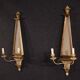 Pair of 20th century Italian Louis XVI style wall lamps