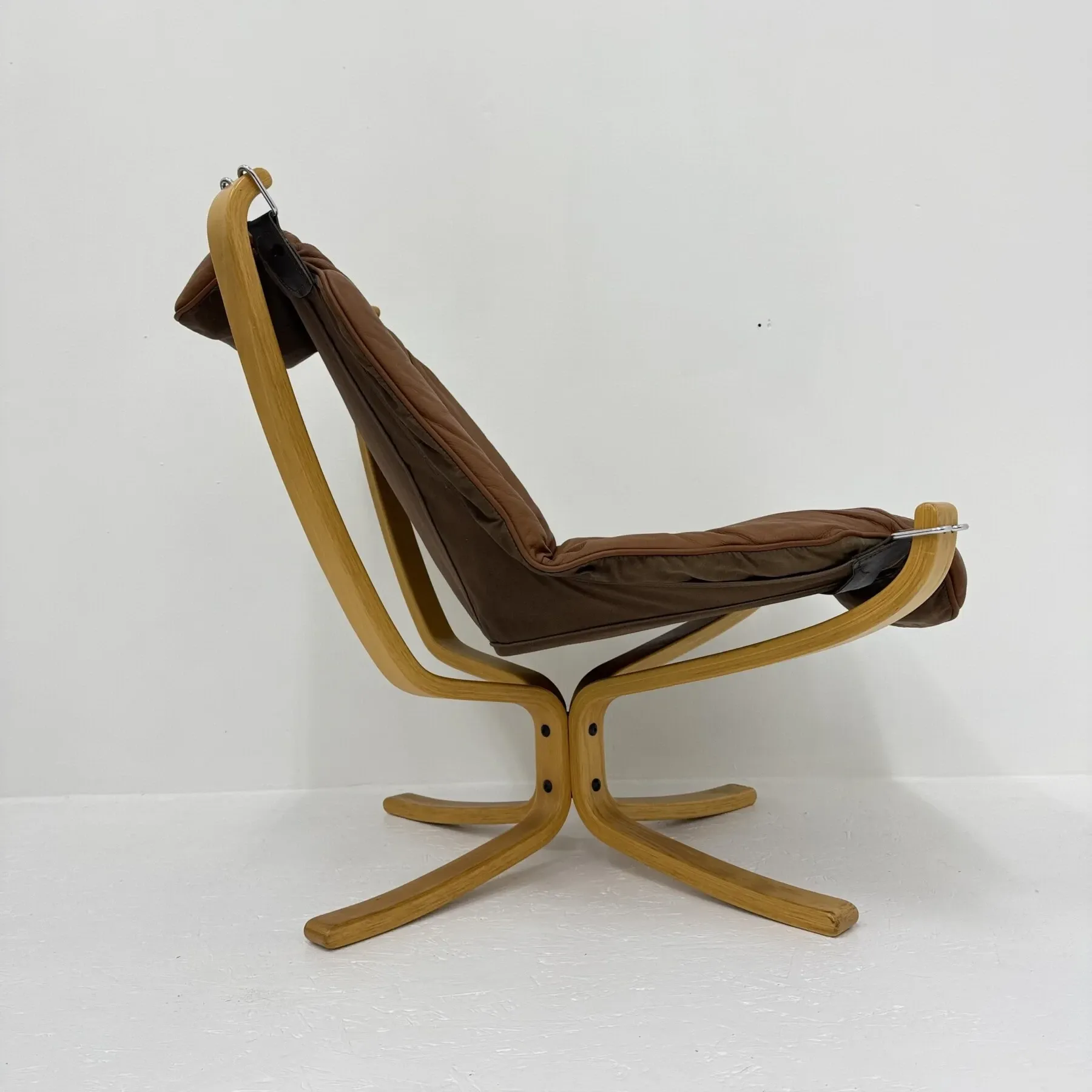 Falcon leather lounge chair by Sigurd Ressel for Vatne Møbler, 1970s