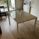 Extendable dining table 'Baron' by Calligaris, glass and metal