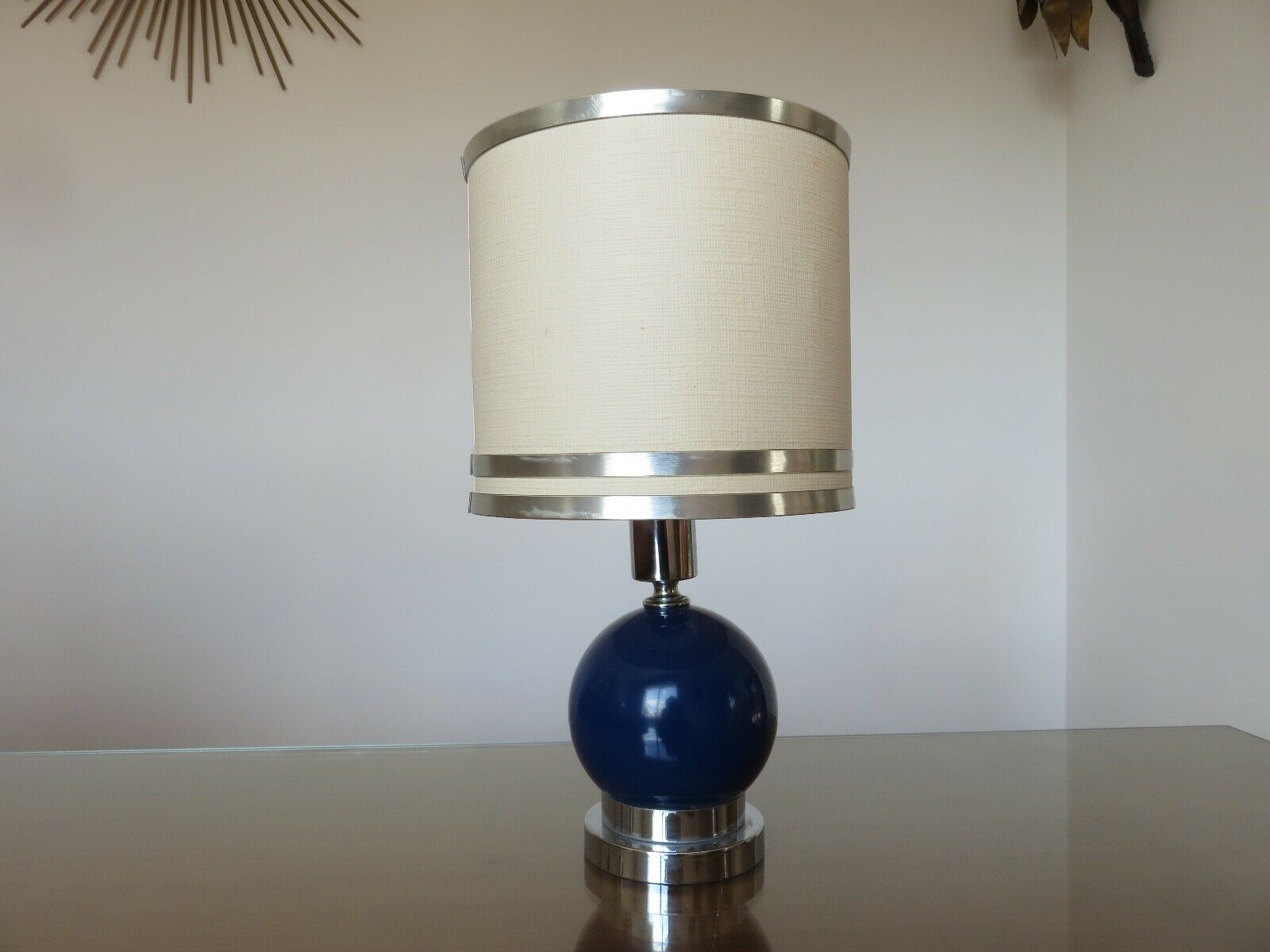 Lamp editions Disderot chrome metal and 70s lase metal