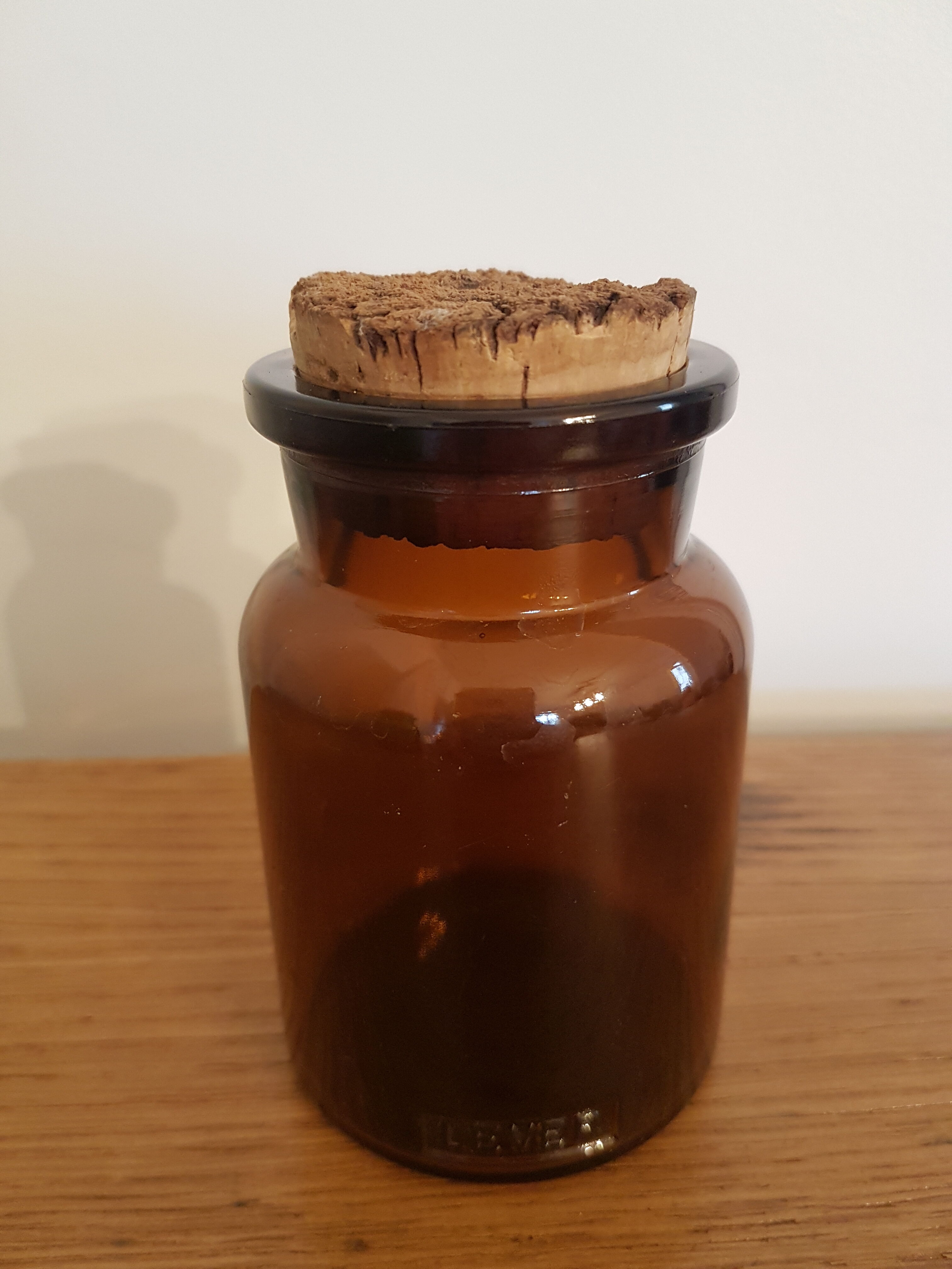 Set of two apothecary bottles