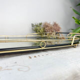 Art Deco style mirror and brass serving tray