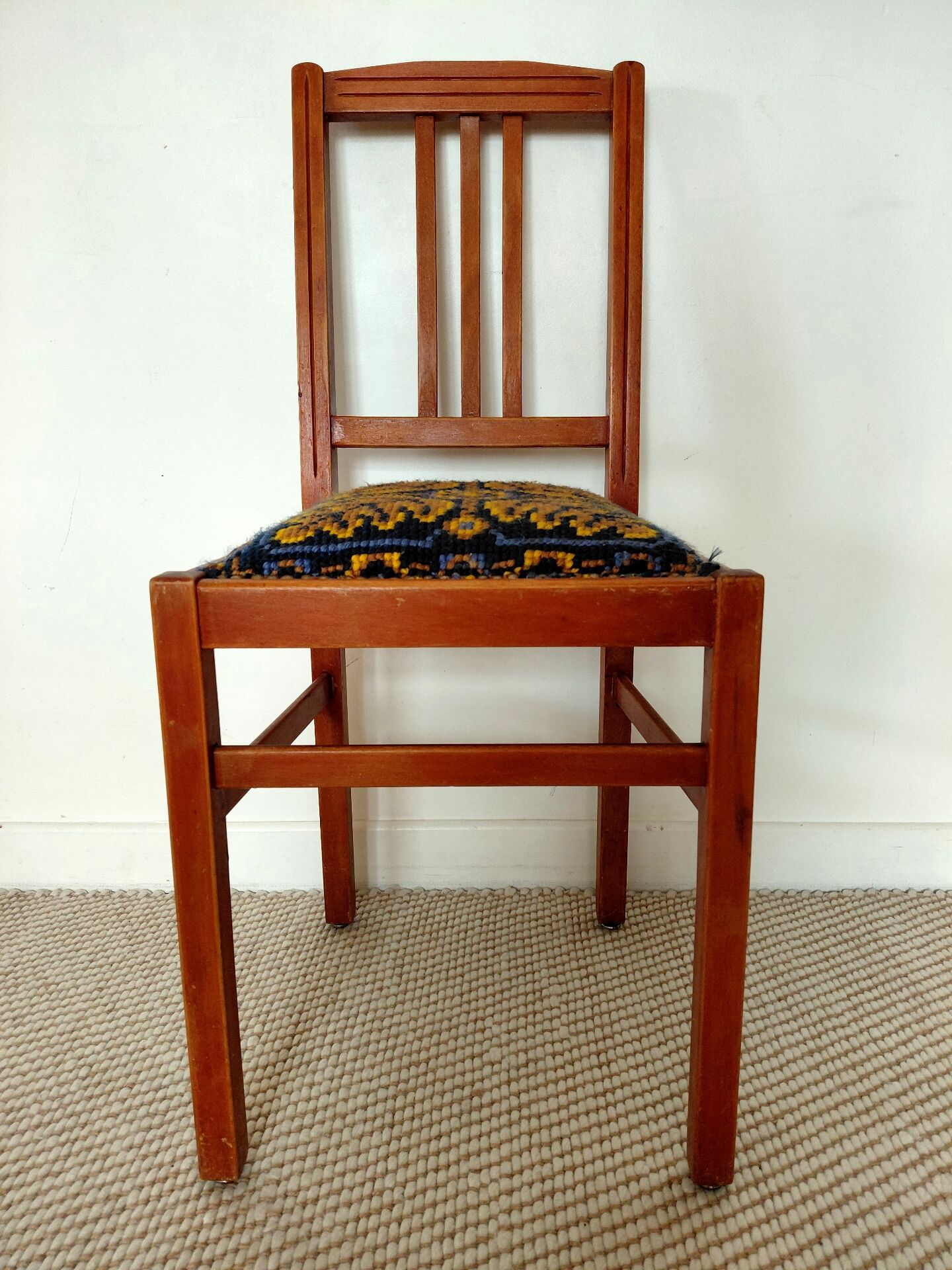 Fischel bistro chair "Indislocables" solid wood 1940s-1950s