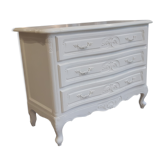 White patinated chest of drawers