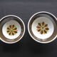 2 salad bowls in vintage Italian ceramic Primula Daisy decoration-70s