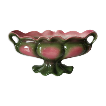 Planter cache pot barbotine Orchies art déco