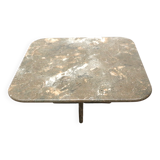 Square vintage natural stone coffee table from the 80s