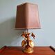 Lampe de table italienne en métal dorée, style Hollywood Regency, 1970