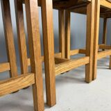 Set of 2 Japandi oak stools by Jonas Lindvall for David Design 1990s