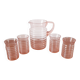 Pink glass orangeade set