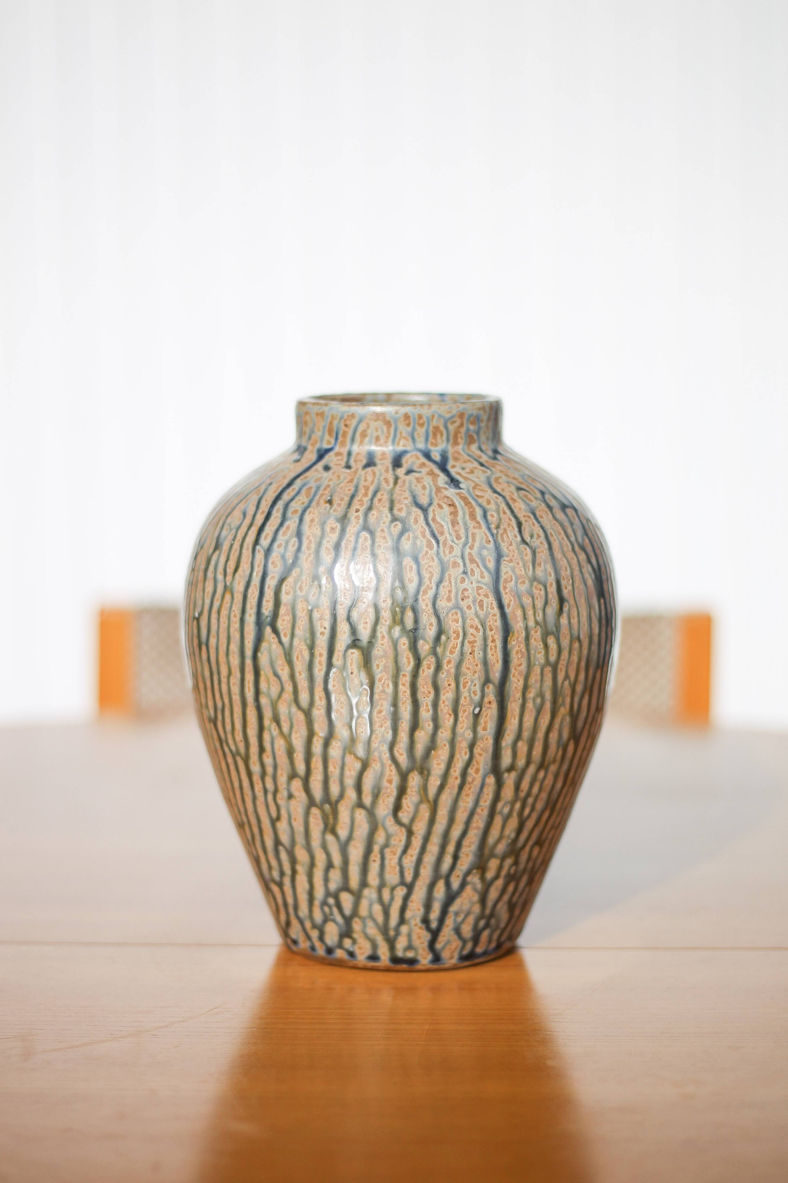Glazed stoneware vase, decorative vase, lamp vase, flower pot