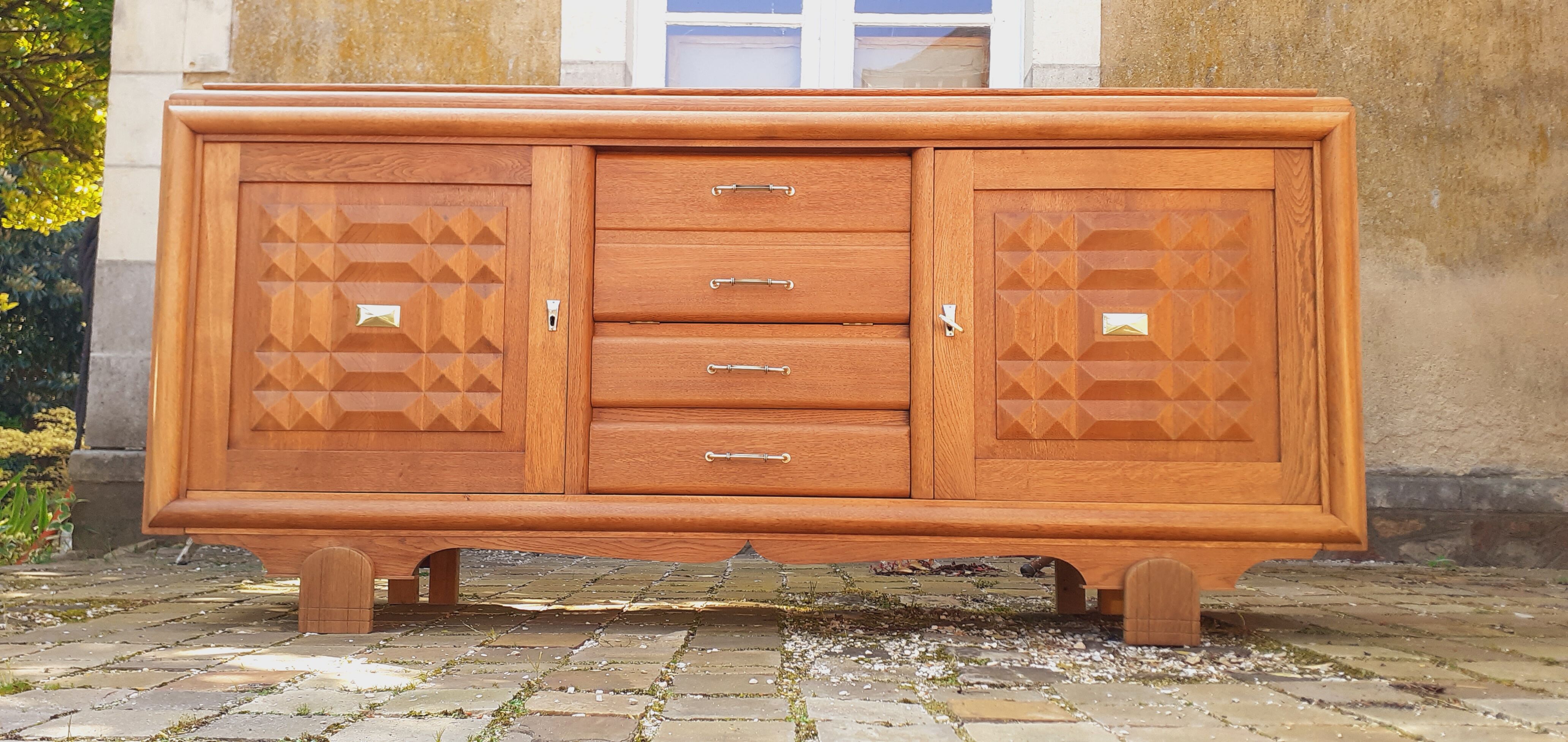 Brutalist oak sideboard year 40