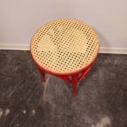 Tabouret craie rouge années 50