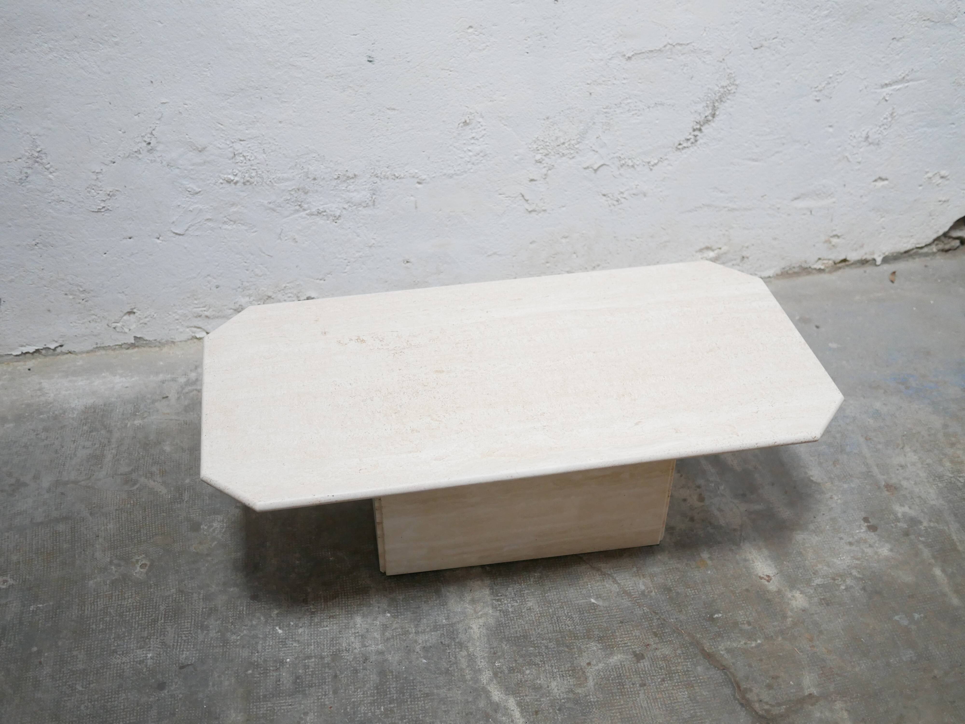 Vintage travertine coffee table