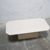Table basse vintage en travertin
