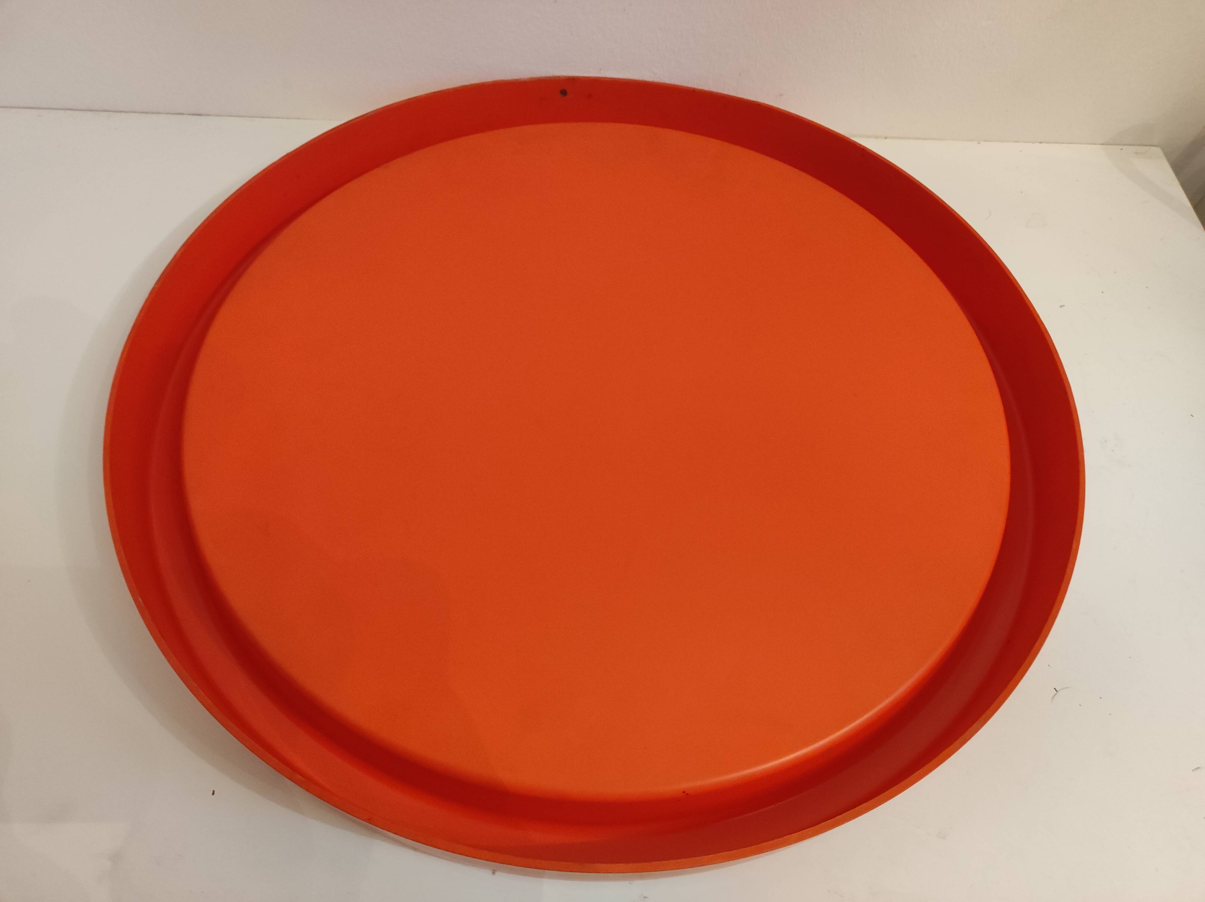 Vintage round wall mirror pop space age