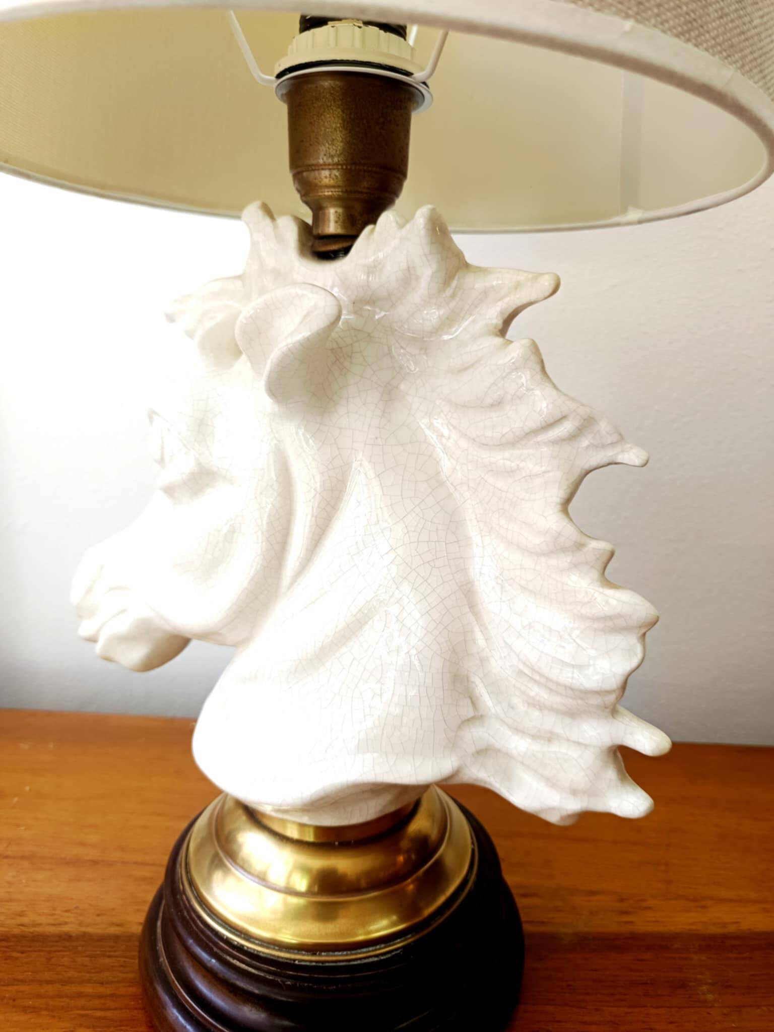 Art Deco crackled ceramic horse lamp