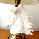 Art Deco crackled ceramic horse lamp