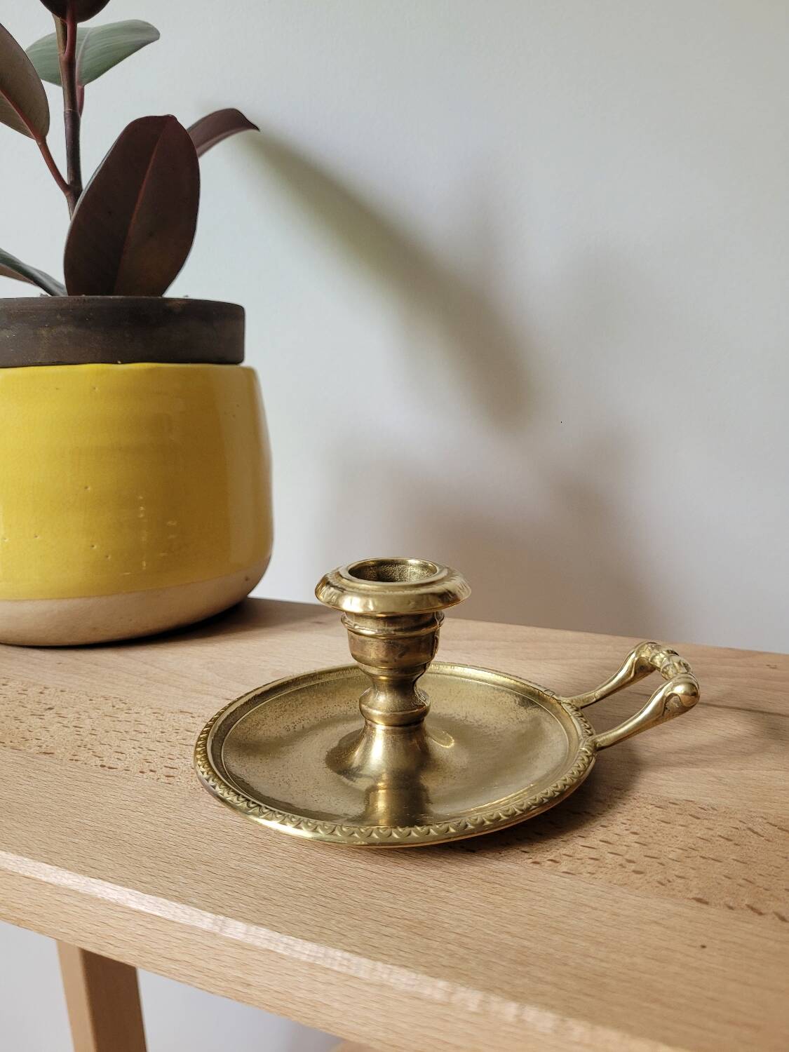 Cellar rat / brass candle holder