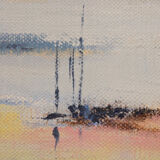 Oil painting on canvas "Evening Depth" by Adry Novoli