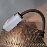 1970 Targetti Sankey workshop lamp in brushed aluminum.