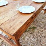 Table de ferme ancienne 8 tiroirs