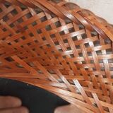 Oval rattan mirror - year 70