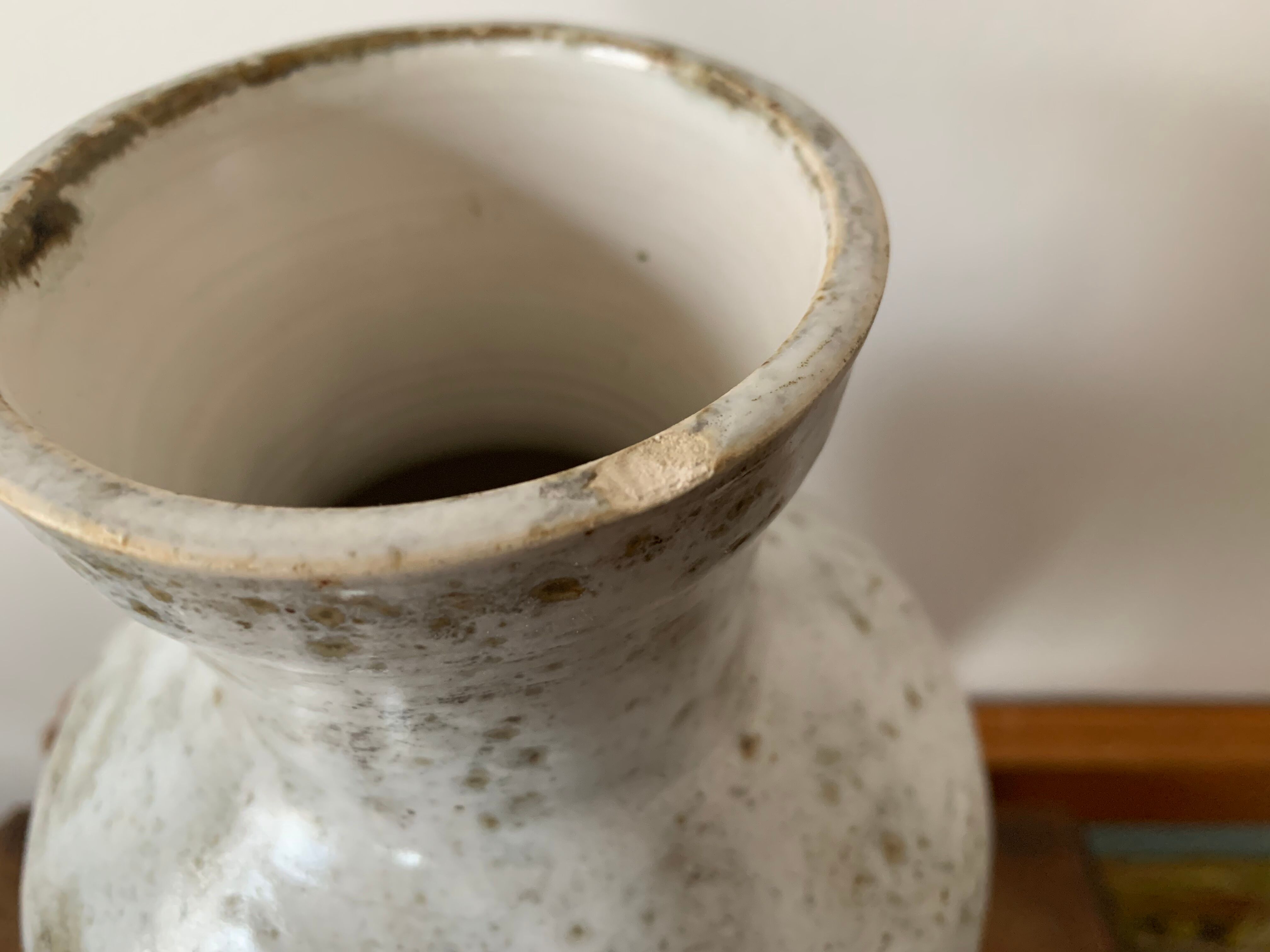 Old glazed stoneware vase