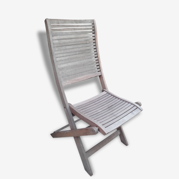 1 Chaise jardin en teck