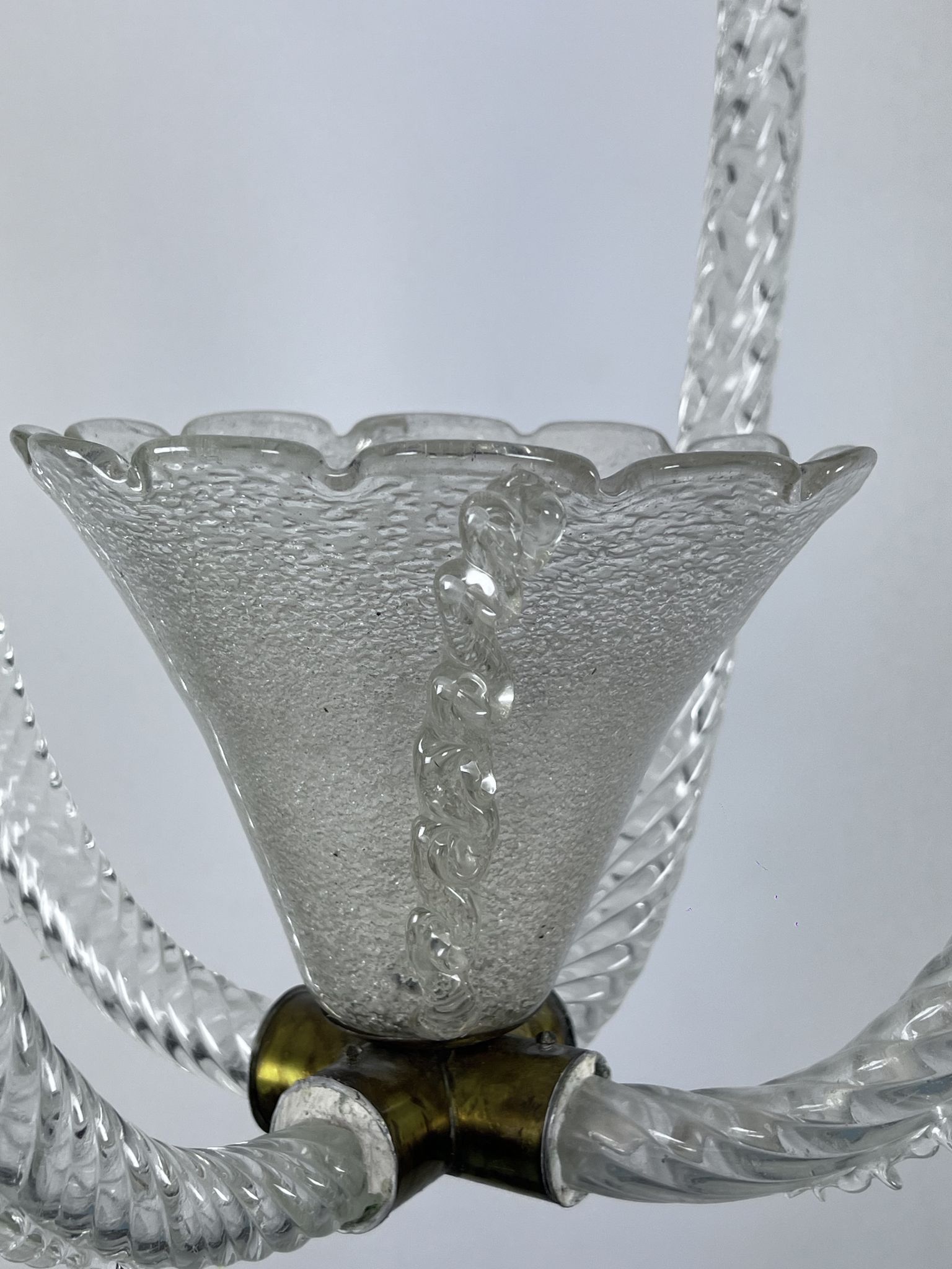 Ercole Barovier Murano glass pendant lamp Italy 1930s
