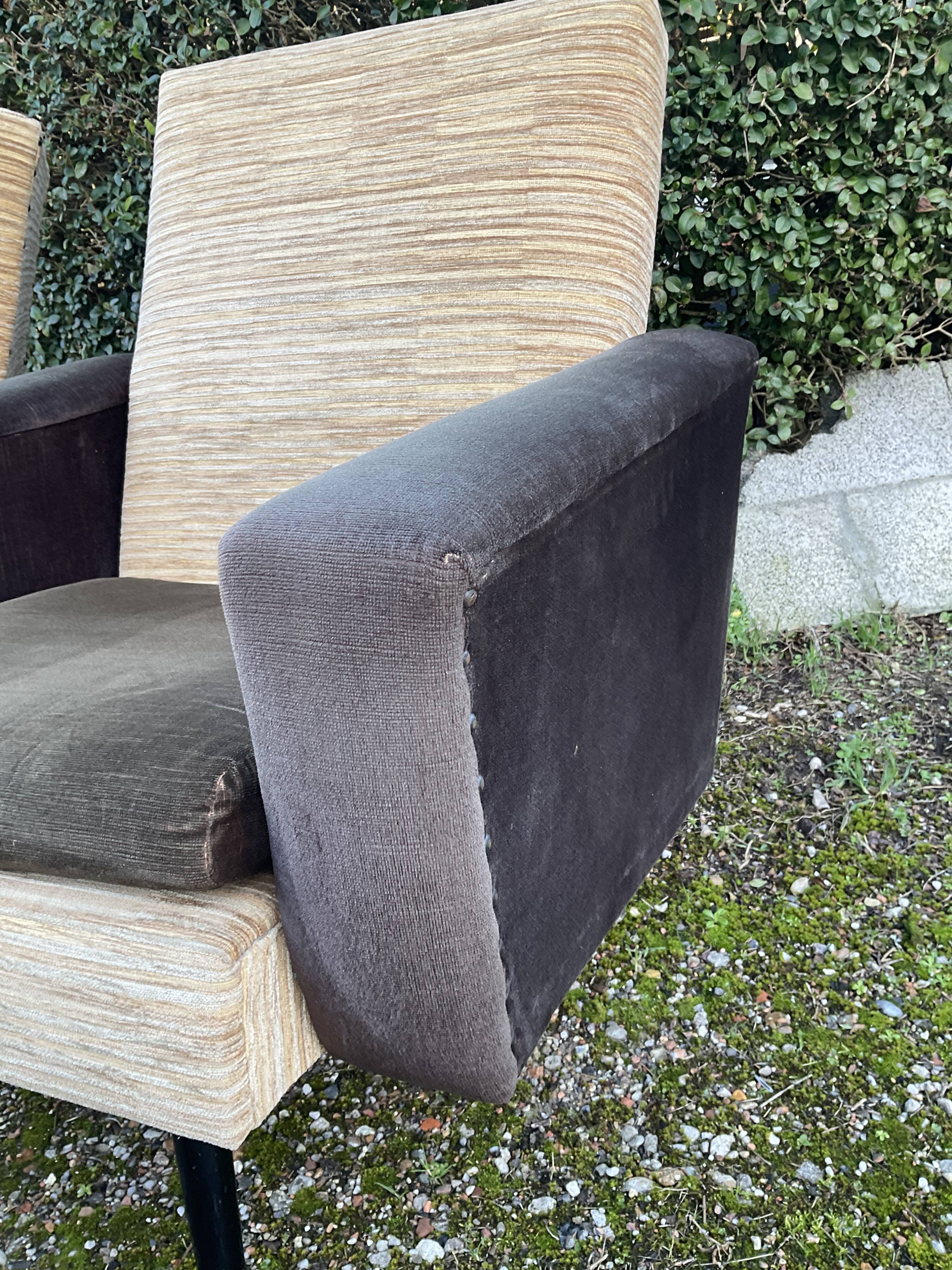 Paire de fauteuils vintage des années 50-60