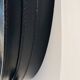 Jacques Adnet pair of circular leather and brass mirrors