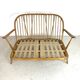 Vintage ercol windsor 2-seater sofa padded in French tick