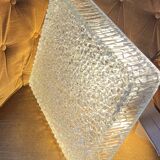 Very large vintage square Holophane wall light or ceiling light.