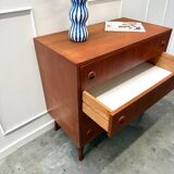 Scandinavian chest of drawers with compass feet