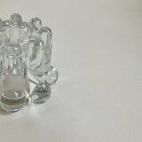 Moulded glass candlestick