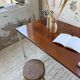 Ernst Moeckl 1960s teak desk with chrome base