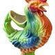 Jug with a rooster in slipware